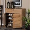 Baxton Studio Coolidge ModernOak Brown Finished Wood 1-Drawer Shoe Storage Cabinet 197-11925-ZORO - alternate 7